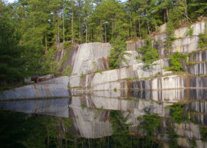 Blue granite quarry